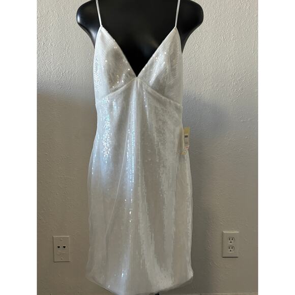Amsale bhldn Sequin Shift Dress Size 4 New - Picture 1 of 7